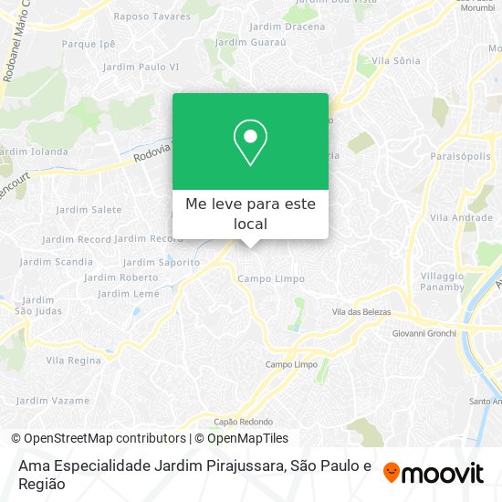 Ama Especialidade Jardim Pirajussara mapa