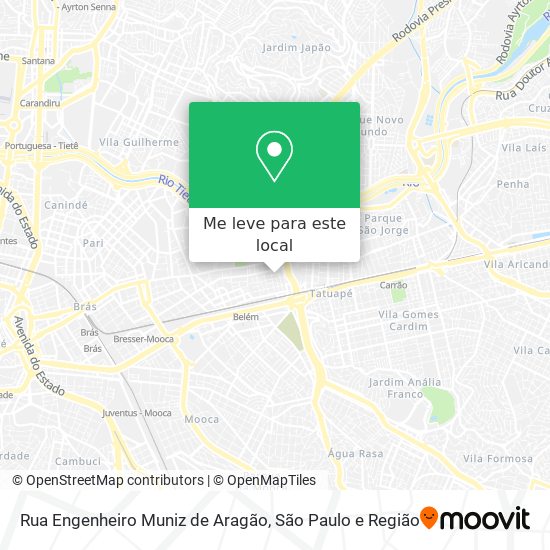 Rua Engenheiro Muniz de Aragão mapa