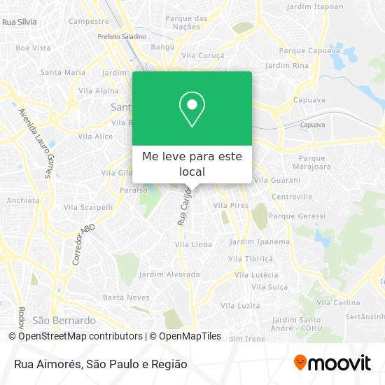 Rua Aimorés mapa