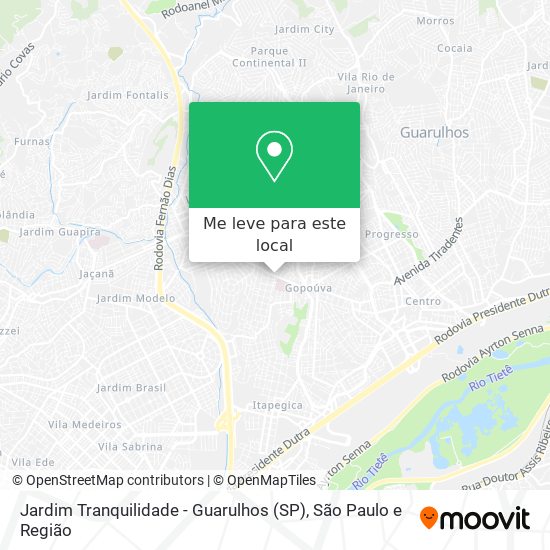 Jardim Tranquilidade - Guarulhos (SP) mapa