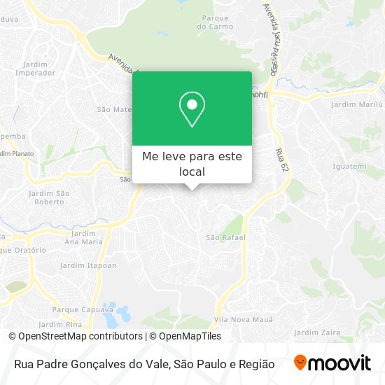 Rua Padre Gonçalves do Vale mapa