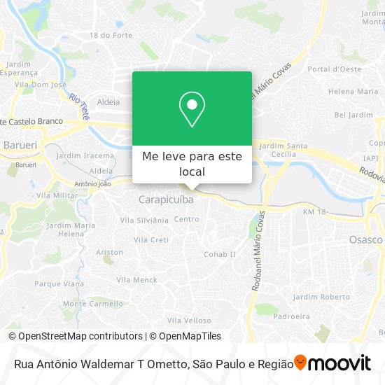 Rua Antônio Waldemar T Ometto mapa