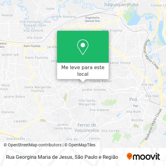 Rua Georgina Maria de Jesus mapa