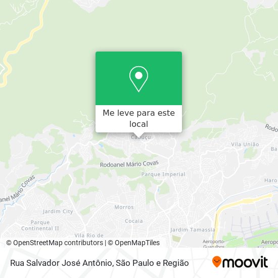 Rua Salvador José Antônio mapa