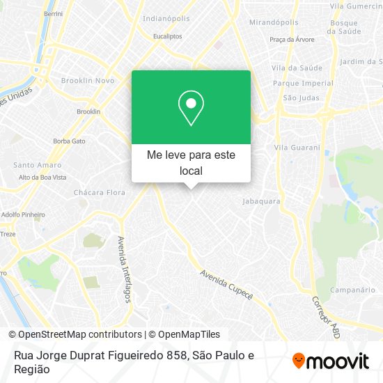 Rua Jorge Duprat Figueiredo 858 mapa