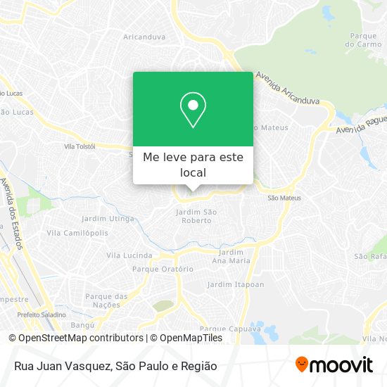 Rua Juan Vasquez mapa