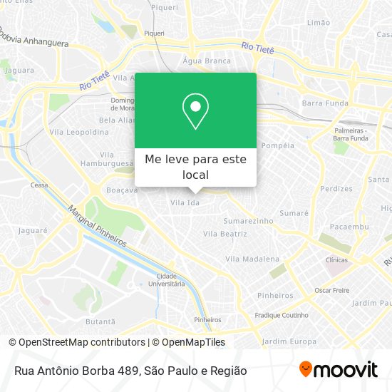 Rua Antônio Borba 489 mapa