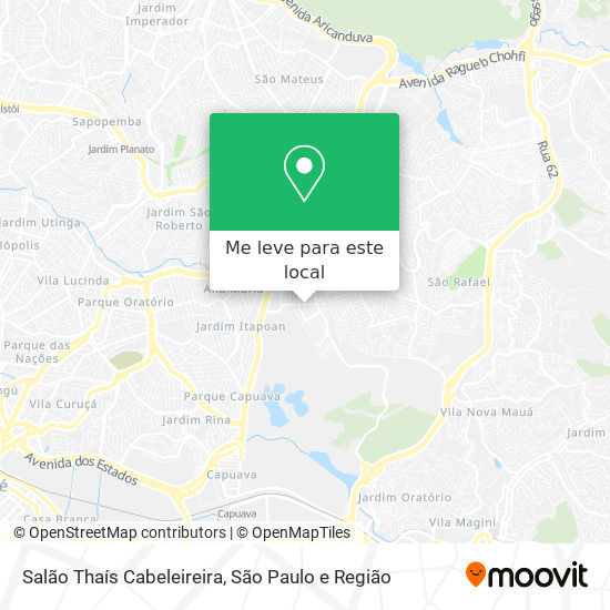 Salão Thaís Cabeleireira mapa