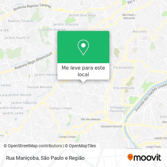 Rua Maniçoba mapa