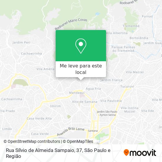 Rua Sílvio de Almeida Sampaio, 37 mapa