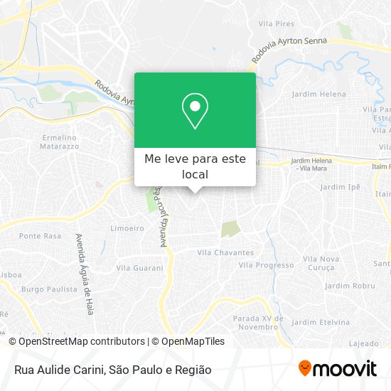 Rua Aulide Carini mapa
