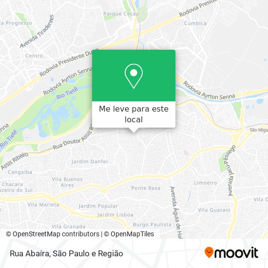 Rua Abaíra mapa