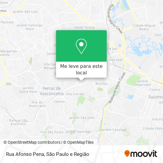Rua Afonso Pena mapa