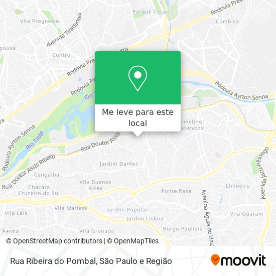 Rua Ribeira do Pombal mapa