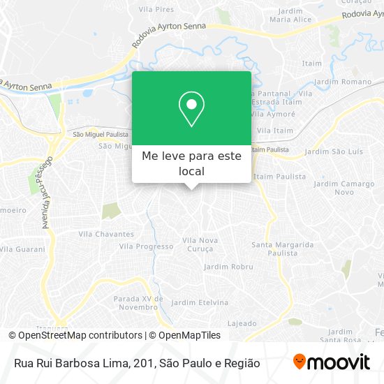 Rua Rui Barbosa Lima, 201 mapa