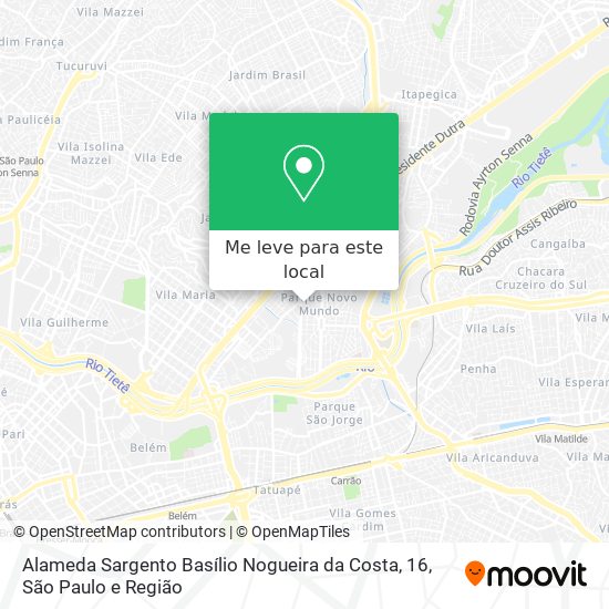 Alameda Sargento Basílio Nogueira da Costa, 16 mapa