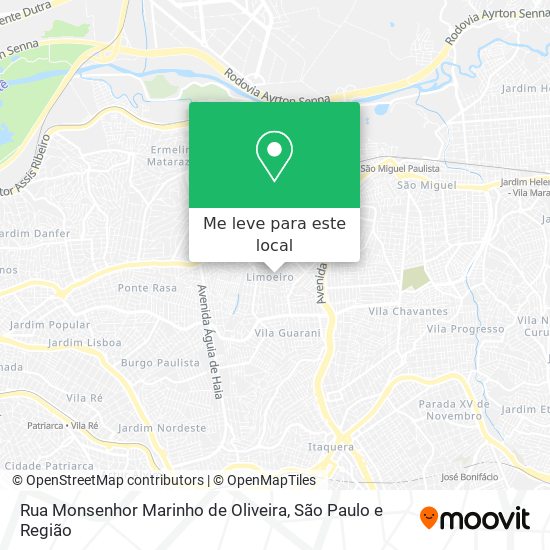 Rua Monsenhor Marinho de Oliveira mapa