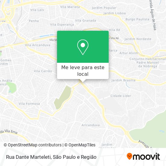 Rua Dante Marteleti mapa