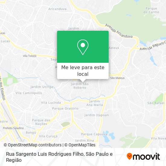 Rua Sargento Luís Rodrigues Filho mapa