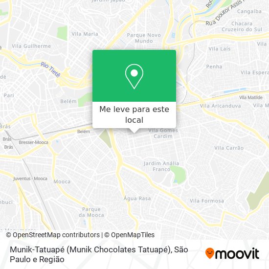 Munik-Tatuapé (Munik Chocolates Tatuapé) mapa