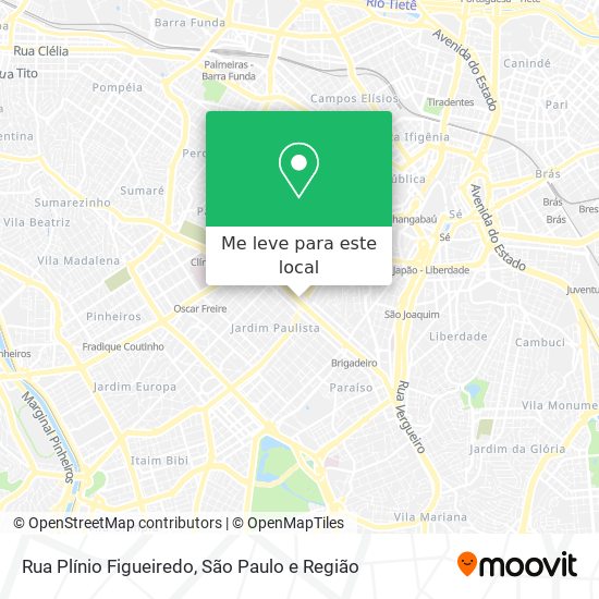 Rua Plínio Figueiredo mapa