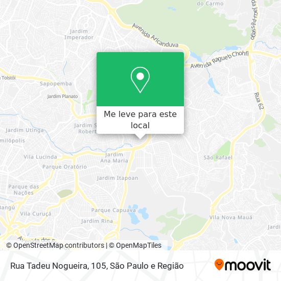Rua Tadeu Nogueira, 105 mapa