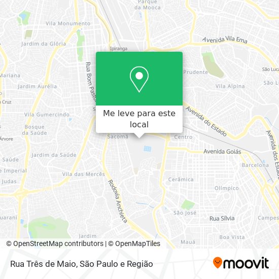 Rua Três de Maio mapa