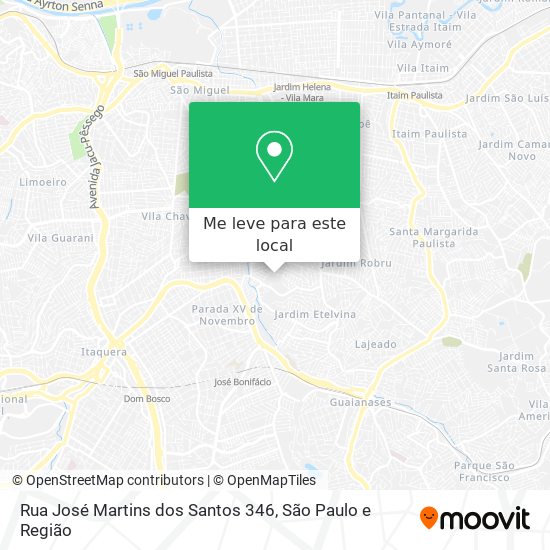 Rua José Martins dos Santos 346 mapa