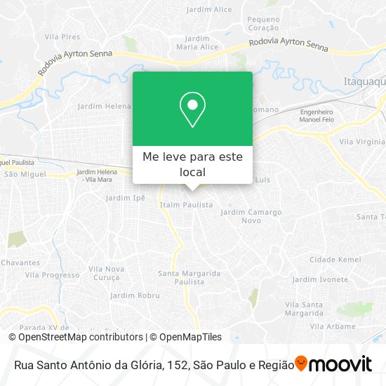 Rua Santo Antônio da Glória, 152 mapa
