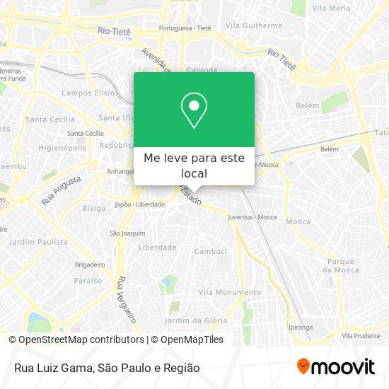 Rua Luiz Gama mapa