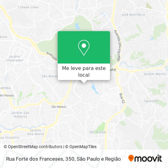 Rua Forte dos Franceses, 350 mapa