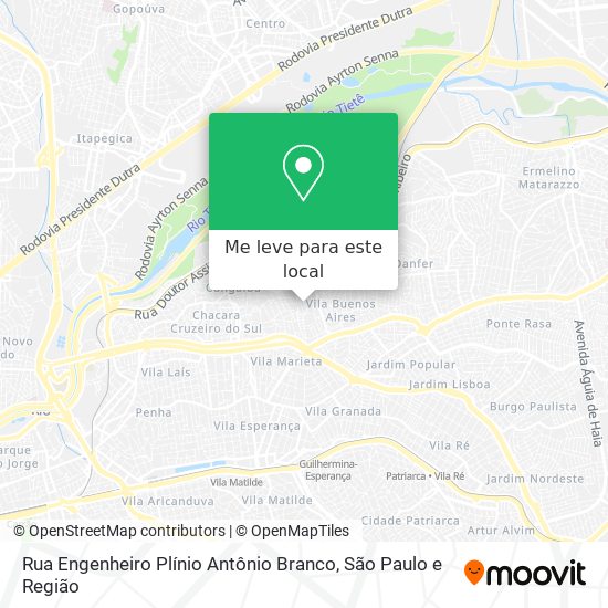 Rua Engenheiro Plínio Antônio Branco mapa