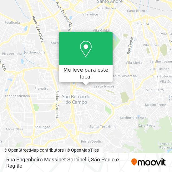 Rua Engenheiro Massinet Sorcinelli mapa