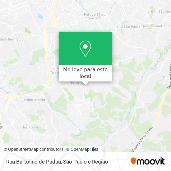 Rua Bartolino de Pádua mapa