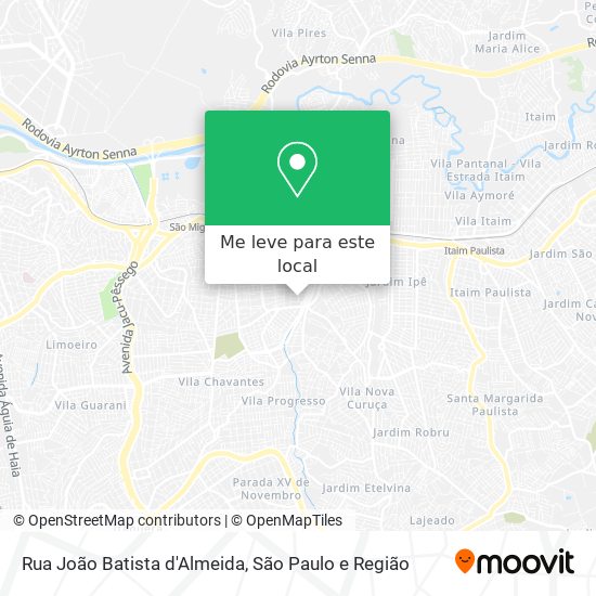 Rua João Batista d'Almeida mapa