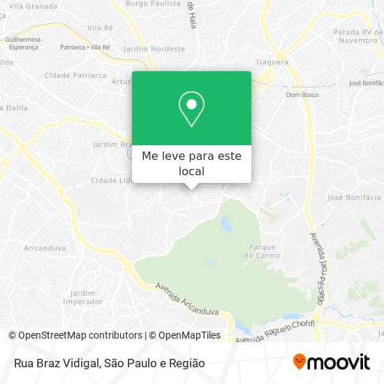 Rua Braz Vidigal mapa
