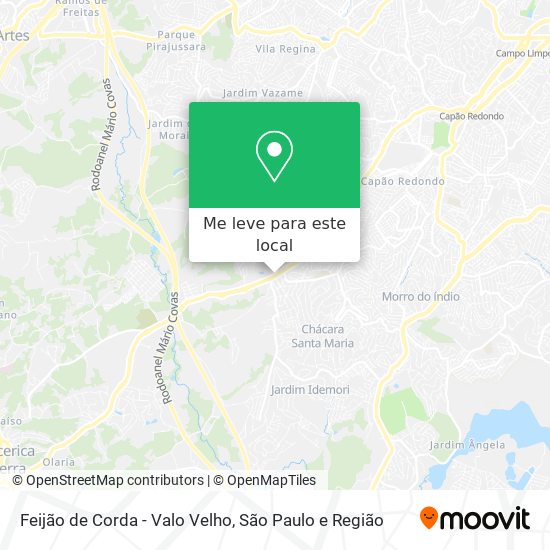 Feijão de Corda - Valo Velho mapa