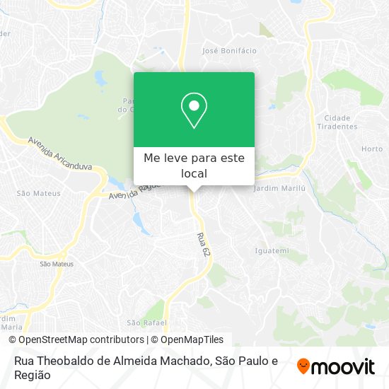 Rua Theobaldo de Almeida Machado mapa