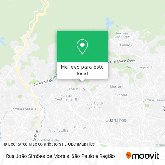 Rua João Simões de Morais mapa