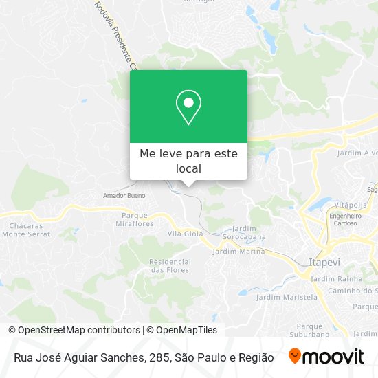 Rua José Aguiar Sanches, 285 mapa