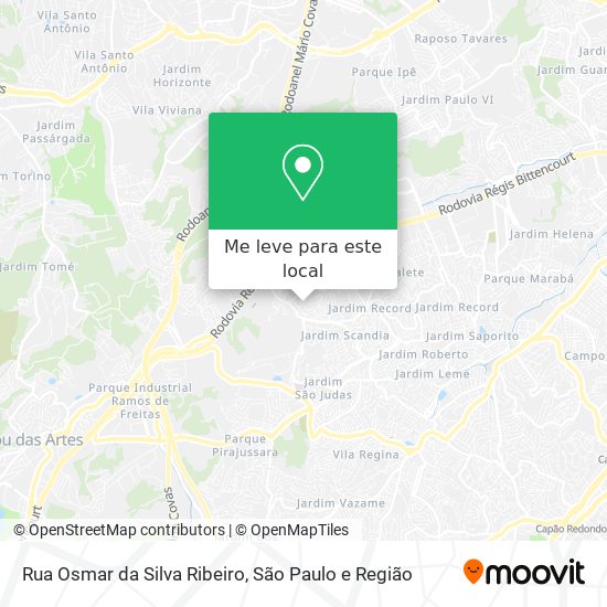 Rua Osmar da Silva Ribeiro mapa