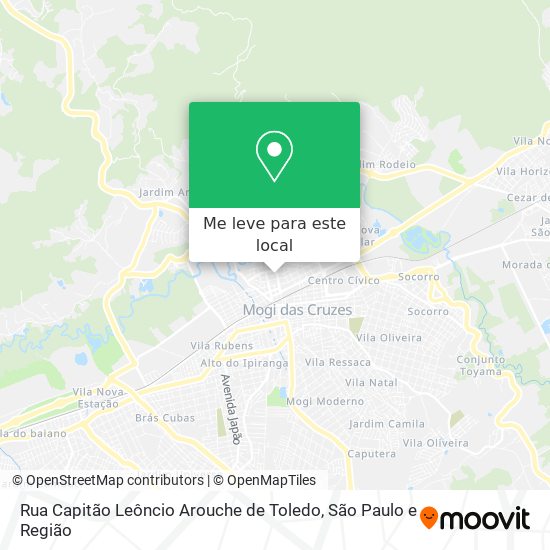 Rua Capitão Leôncio Arouche de Toledo mapa