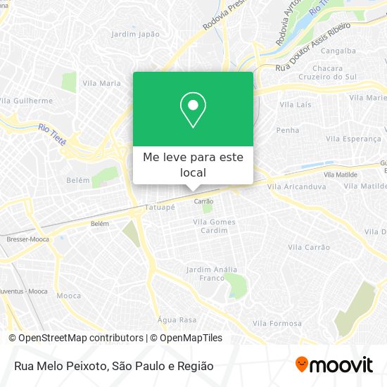 Rua Melo Peixoto mapa