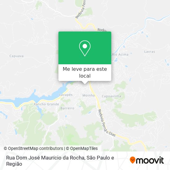 Rua Dom José Maurício da Rocha mapa