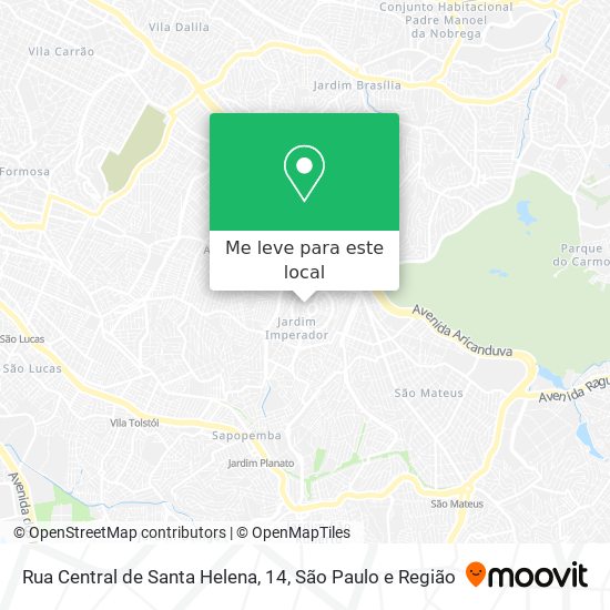 Rua Central de Santa Helena, 14 mapa
