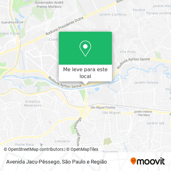 Avenida Jacu-Pêssego mapa