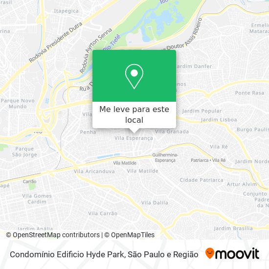 Condomínio Edificio Hyde Park mapa