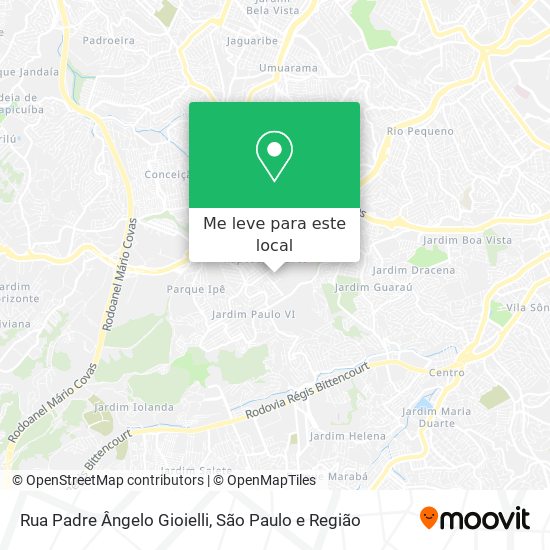 Rua Padre Ângelo Gioielli mapa