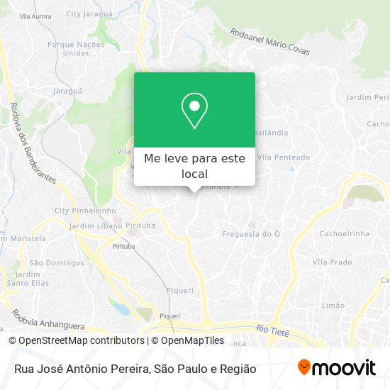 Rua José Antônio Pereira mapa