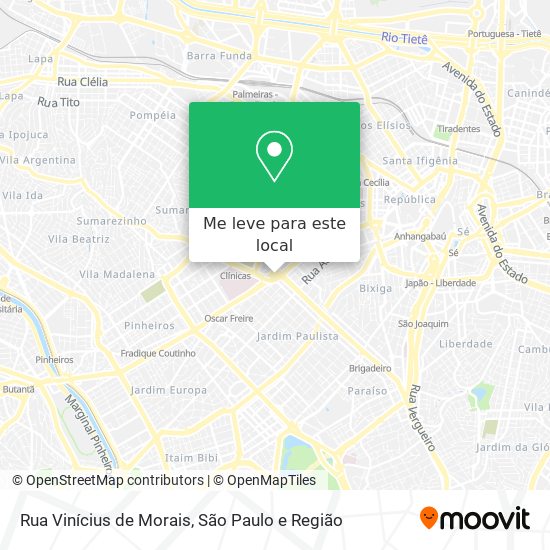 Rua Vinícius de Morais mapa